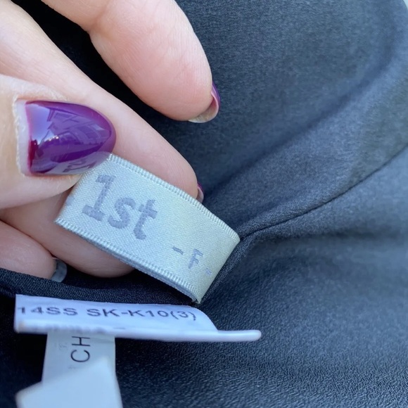 Structured Black Skirt NWOT Size M Elastic Waist Designer Dressy Formal - Picture 7 of 8